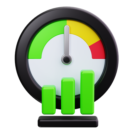 Gráfico de medidor  3D Icon