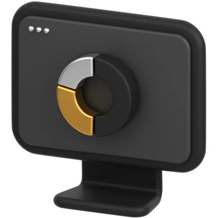 Gráfico de monitor  3D Icon