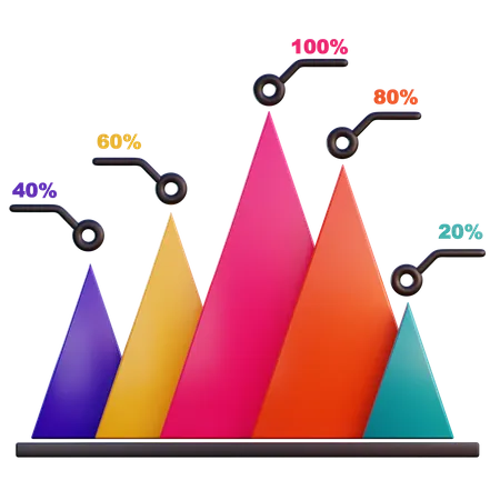 Gráfico de montanha  3D Icon