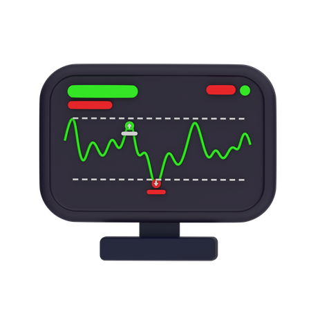 Gráfico de negociação  3D Icon