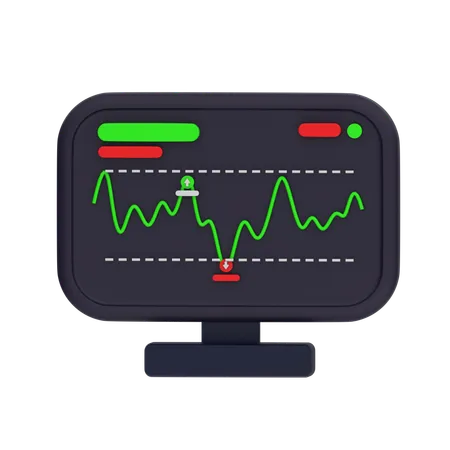 Gráfico de negociação  3D Icon