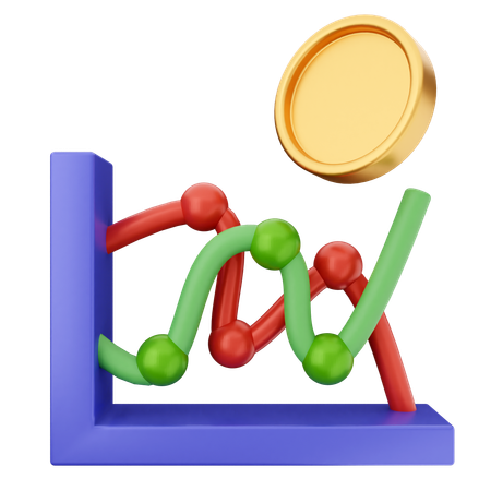 Gráfico de negociação  3D Icon