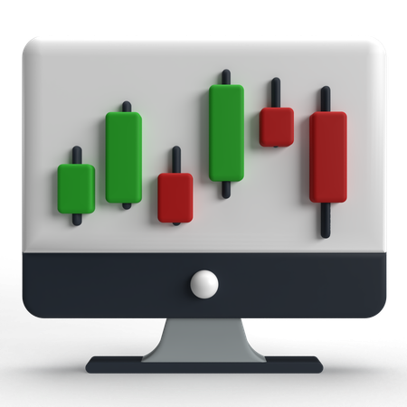 Gráfico de negociação  3D Icon