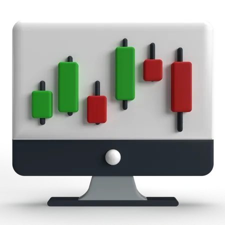 Gráfico de negociação  3D Icon