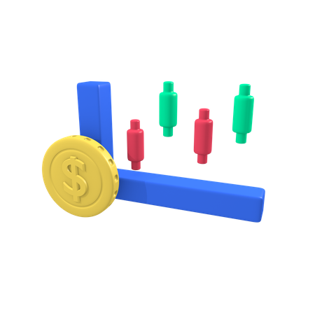 Gráfico de negociação  3D Illustration