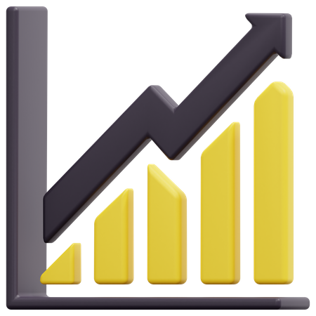 Gráfico de negociação  3D Icon