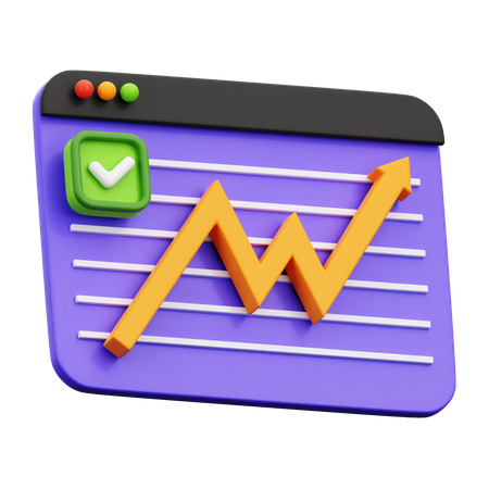 Gráfico de negociação de mercado  3D Icon