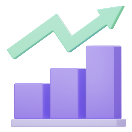 Gráfico de negocios  3D Icon