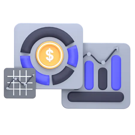 Gráfico de negocios  3D Icon