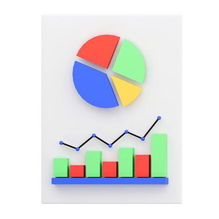 Gráfico de negócios  3D Icon