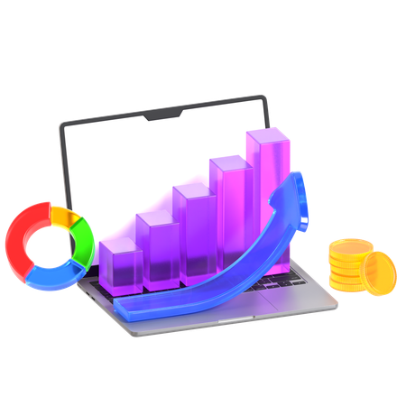 Gráfico de negocios  3D Illustration