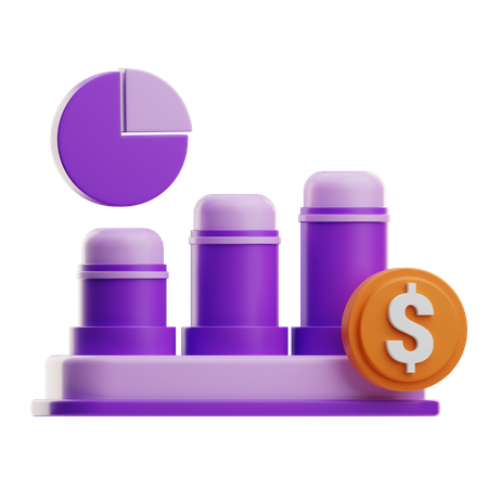 Gráfico de negócios  3D Icon