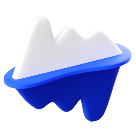 Gráfico de ondas  3D Icon