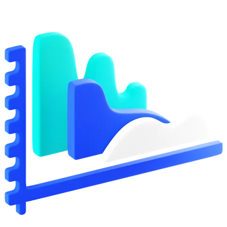 Gráfico de ondas  3D Icon