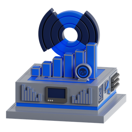 Gráfico de passos  3D Icon