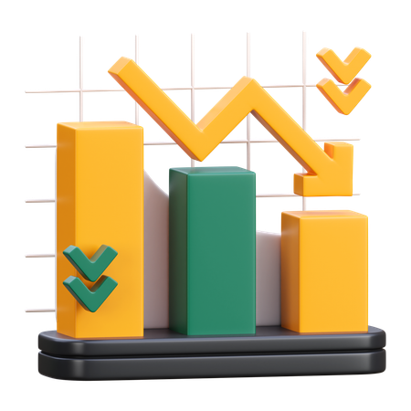 Gráfico de perda  3D Icon