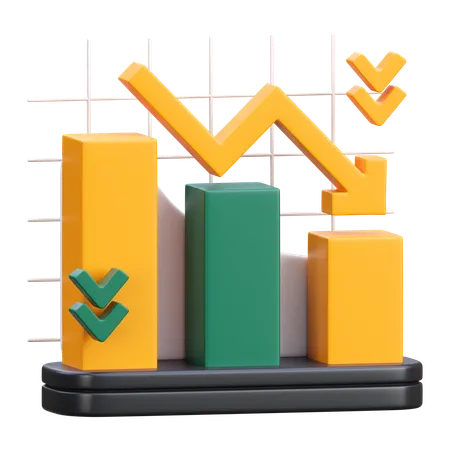 Gráfico de perda  3D Icon