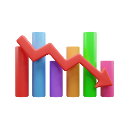 Gráfico de perdas  3D Icon