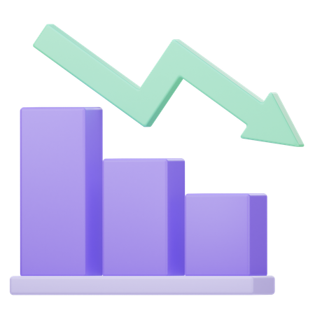 Gráfico de perdas  3D Icon