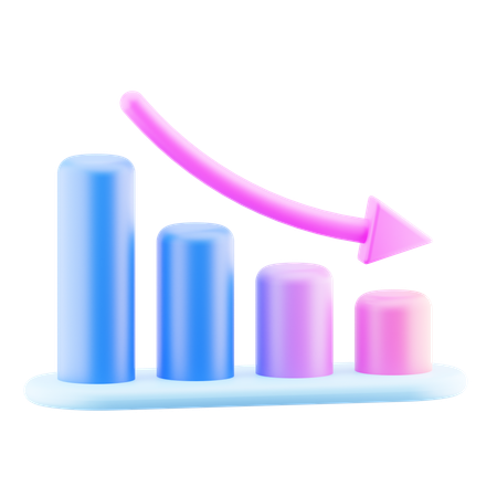 Gráfico de perdas  3D Icon