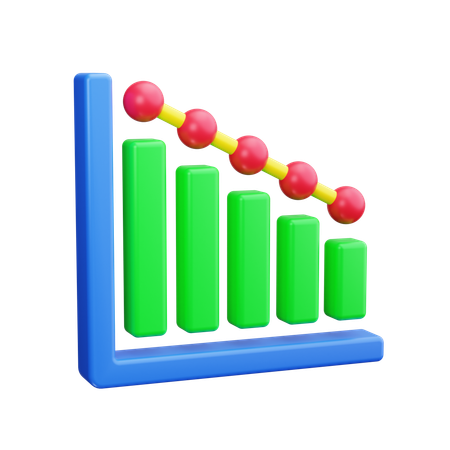 Gráfico de perdas  3D Icon