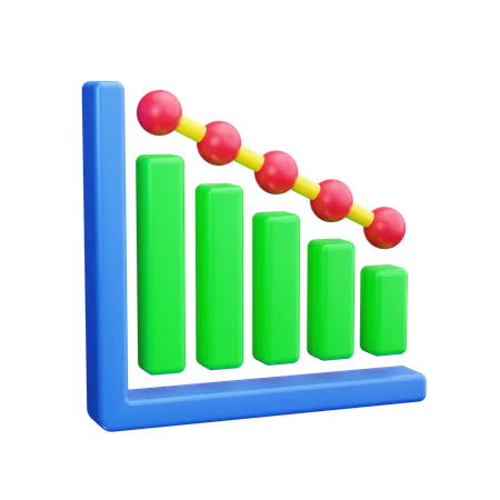 Gráfico de perdas  3D Icon