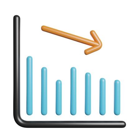 Gráfico de perdas  3D Icon