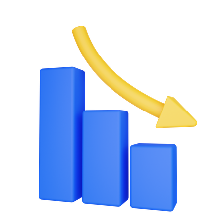 Gráfico de perdas  3D Icon