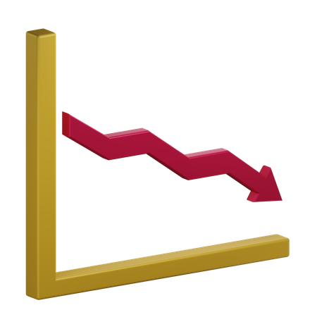 Gráfico de perdas  3D Illustration