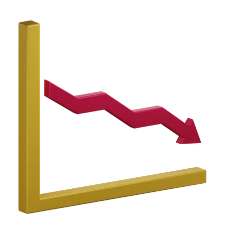 Gráfico de perdas  3D Illustration