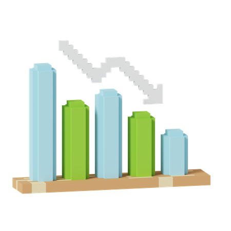 Gráfico de perdas  3D Icon