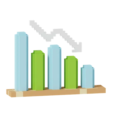 Gráfico de perdas  3D Icon