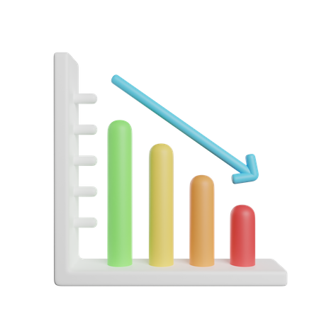 Gráfico de perdas  3D Icon