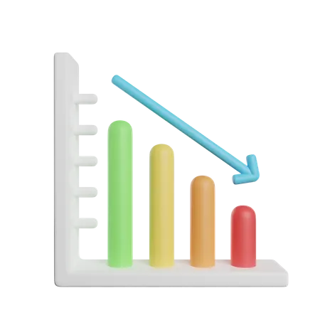 Gráfico de perdas  3D Icon