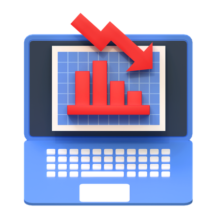 Gráfico de perdas on-line  3D Icon
