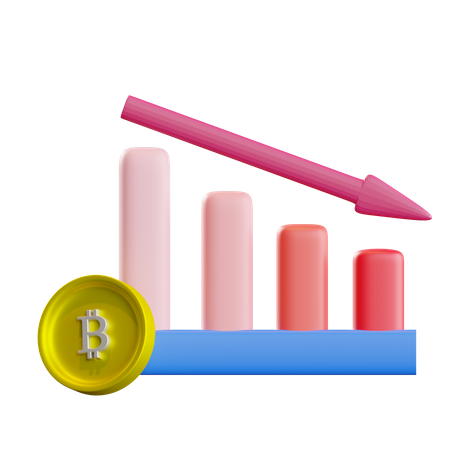 Tabla de pérdidas de bitcoin  3D Icon