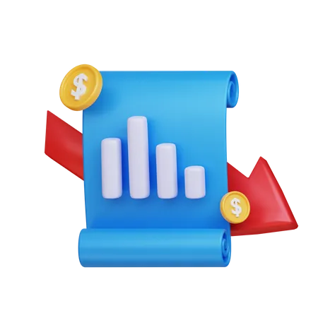 Tabla de pérdidas financieras  3D Icon