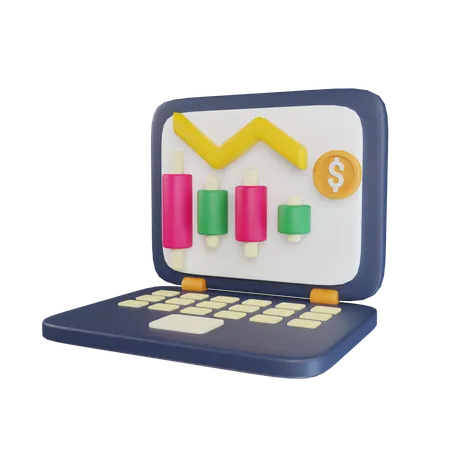 Tabla de pérdidas financieras en línea  3D Icon