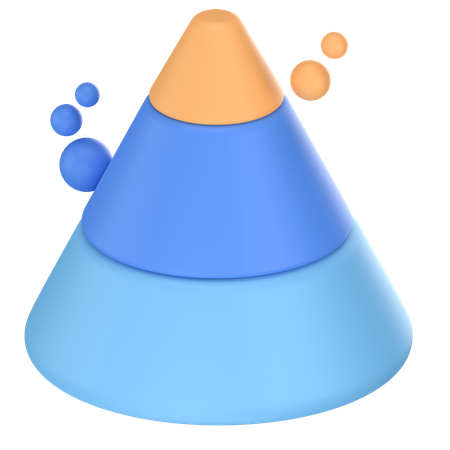 Gráfico de pirâmide  3D Icon