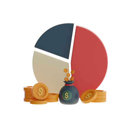 Gráfico de pizza  3D Icon