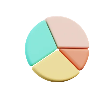 Gráfico de pizza  3D Illustration