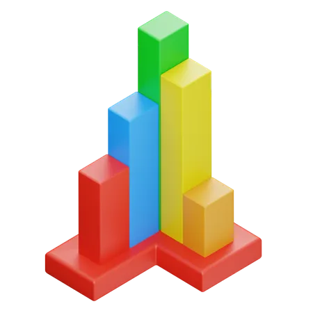 Gráfico de barras  3D Icon