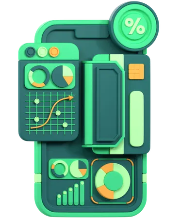 Gráfico de negócios  3D Icon