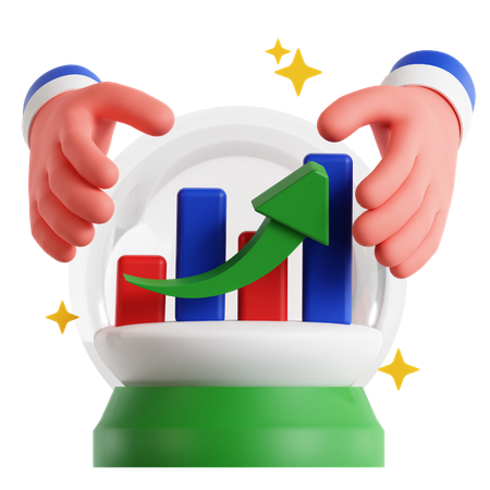 Gráfico de previsão econômica  3D Icon