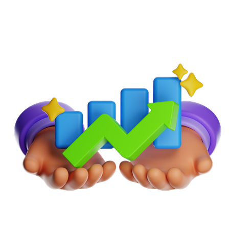 Gráfico de previsão econômica  3D Icon