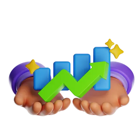 Gráfico de previsão econômica  3D Icon