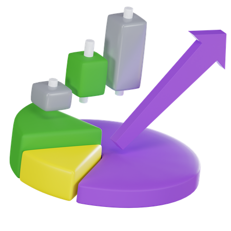 Gráfico de progresso  3D Icon