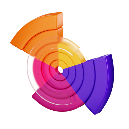 Gráfico de rayos solares  3D Icon