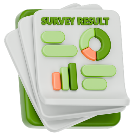 Gráfico de resultados da pesquisa  3D Icon