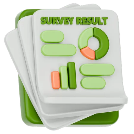 Gráfico de resultados da pesquisa  3D Icon